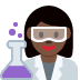 👩🏿‍🔬 woman scientist: dark skin tone display on Twitter